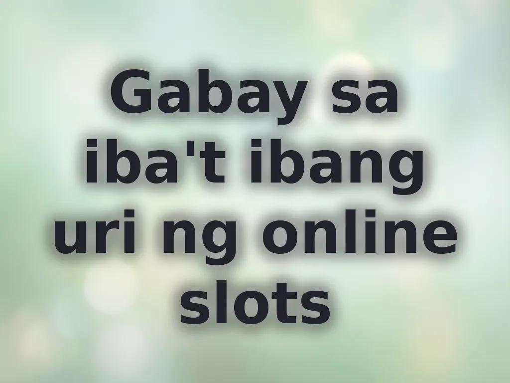 Slot category guide